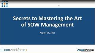 Webinar - Secrets for Mastering the Art of SOW Management