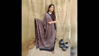 Ajrakh hand Blok print dupatta