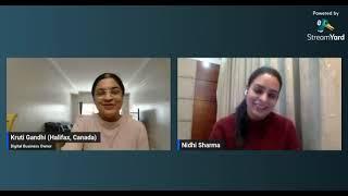 Conversation with my Business Partner Kruti Gandhi from Canada