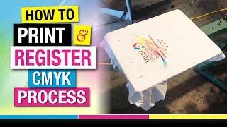 How to Register and Screen Print CMYK 4 Color Process on White T Shirts