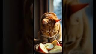 Apple today #cat #cute #live #fun #funny #pets #catshorts #ytshorts #kitten #shorts #animals #food