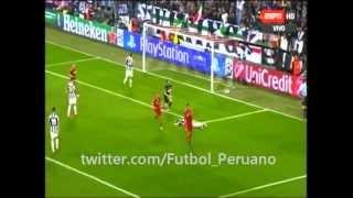 Gol de Claudio Pizarro en el partido Juventus 0 vs Bayern Munich 2 - Liga de Campeones 2013