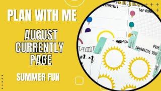 Plan With Me | August Currently Page