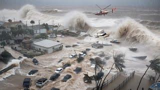 Massive Tsunami hit Peru! Huge Waves Sink Boats and Destroy Homes in Máncora