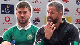 Andy Farrell and Caelan Doris post-match press conference | Ireland 22-19 Australia