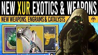 Destiny 2: XUR'S JUICY CATALYSTS & CLASS ITEMS! Rare ARMOR, Exotics, Weapons & Rolls (15th Nov)