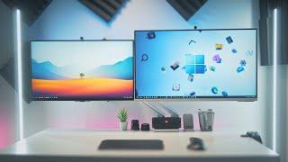 My Dual monitor Minimal Workspace: Desk Setup Tour 2024