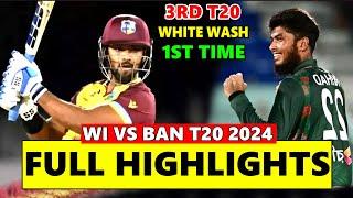 Full Highlights | West indies vs Bangladesh  3rd T20 Match Highlights 2024