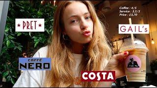 Testing every chain coffee in London⎜Cost, Taste & Place  