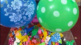 Flowers and dots colourful 200 balloons hand balloon pump and electric balloon pump &!?