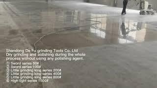 Normal C30 concrete ground! Dry grinding and polishing during the whole process.