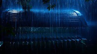 Heavy Rain for Insomnia | Rainy Night Sounds to Fall Asleep Quickly | ASMR White Noise - 4K Rain