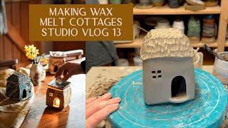 Pottery Studio Vlog 13 - Shaping and carving wax melter cottages