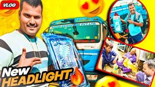 Gadi me new headlight lagwa liye  bs 6 gadi ka parts bahut mahanga hota hai #vlog