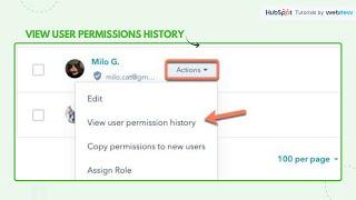 How to view User Permissions History