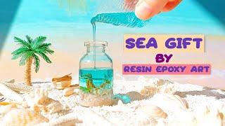 TUTORIAL RESIN OCEAN ART/make sea gift by resin epoxy art 