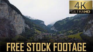 Lauterbrunnen, Switzerland | Royalty Free Stock Footage 4K | No Copyright | Free Download