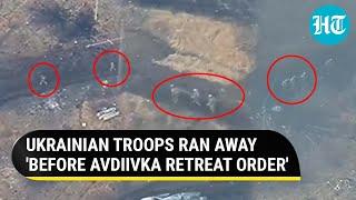 'Spooked' Ukrainian Troops Caught Fleeing Avdiivka 'Day Before Kyiv's Retreat Order' | Watch