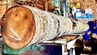 Wood cutting skills..! Saw verry beautifull coconut timber uniq beam from minimalis home