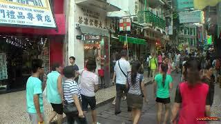 Macau,Senado Square walking tour - Trip to China part 68 - Full HD travel video