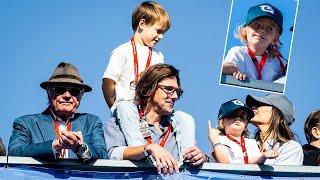 Prince Gabriel, Prins Alexander, Prins Julian having fun at the race track