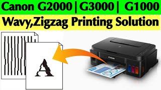 Canon Prints Wavy Zigzag Text and Double Line Images Solution G2000|G3000|G1000|G2012|G3012|G1010