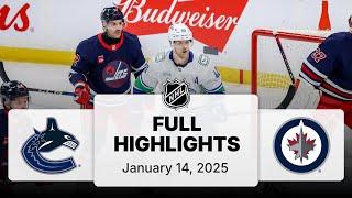 NHL Highlights | Canucks vs. Jets | January 14, 2025