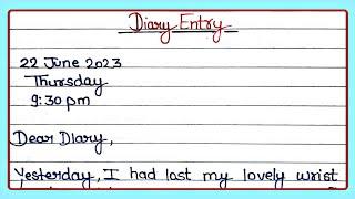 How To Write Diary Entry in English | Diary Entry Format | Writely Education