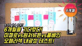 6개월 오페라 수채물감 내광성 테스트 결과는?!(미젤로&윈저앤뉴턴&홀베인)/별나라⭐그림강좌