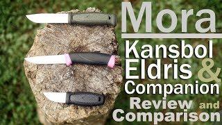 Mora Eldris Companion and Kansbol Knife Review and Comparison.  Best Budget Fixed Blades.