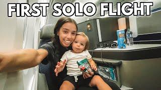 MY FIRST SOLO FLIGHT- With a Baby (25 hours USA to Wales)