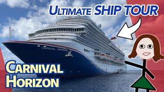 Carnival Horizon FULL Ship Walking Tour 2023 - (Nearly) Real-Time