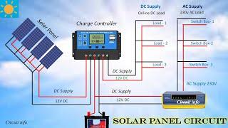 How to Give Solar panel Connection/Solar Circuit/ Solar Circuit Diagram/How to Connect Solar Panel/