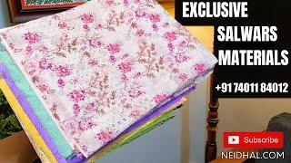 TRENDING SALWAR MATERIALS | NEIDHAL.COM | WhatsApp +917401184012 JAN 7 #3291 