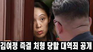 [특종] 김여정 즉결 처형 당할 대역죄 공개