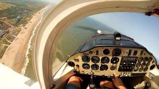 Flying lesson 45: Sunny beaches & crosswind landing at EHMZ | Tecnam Sierra P2002-JF