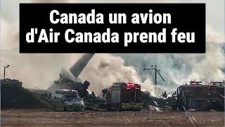 urgent au canada un avion d'Air Canada prend feu à l'aéroport d'Halifax