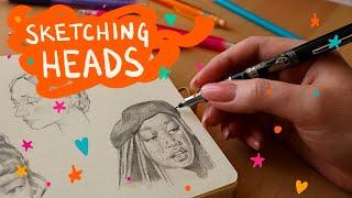 SKETCHING HEADS - EMROULEAUART