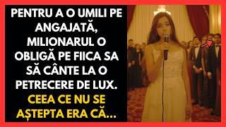 MILIONARUL CRUD O OBLIGĂ PE FIICA ANGAJATEI SĂ CÂNTE LA O PETRECERE DE LUX PENTRU A O UMILI...