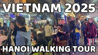 Vietnam nightlife 2025 | Hanoi Beer Street Walking Tour at night