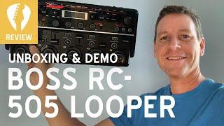 Boss RC-505 Loop Station UNBOXING and DEMO with Guitar, Mustang GT GTX Amp Tones, Looper Tutorial