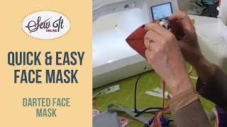 How To Sew A Face Mask FAST & Easy- Darted Mask