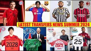 NEW CONFIRMED TRANSFERS & RUMOURS SUMMER 2024 Frimpong,Douglas Luiz,Palhinha,Sesko....