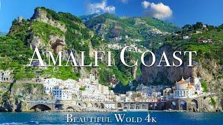 FLYING OVER AMALFI COAST (4K UHD) - Relaxing Music Along With Beautiful Nature Videos - 4K Video