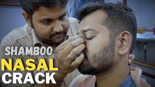 Nasal crack Head Massage by shamboo our master cracker - Best Indian barber