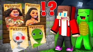 Why HORROR MONSTERS FAMILY is WANTED by JJ and Mikey At Night in Minecraft! - Maizen