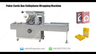 Playing cards Box Cellophane Wrapping Machine. Poker Box Wrapping Machine