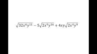 Add and Subtract Square Root Expressions with Variables (Adv)