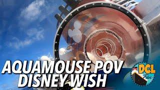 AquaMouse Water Slide Attraction POV on the Disney Wish