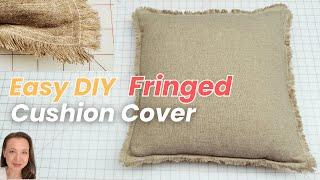 How to make a Cushion Cover with Fringe | Easy DIY